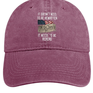 It Doesn't Need To Be Rewritten Men's Adjustable Denim Hat, Women's Hats, Lilicloth.com