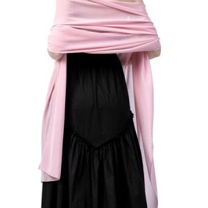 Party Evening Elegant Cool Chiffon Solid Color Shawl, Scarves, color:Pink|size:One-size, Stylewe