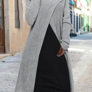 Regular Fit Color Block Casual Others Dress, Dresses, color:Gray|size:XXL, JustFashionNow