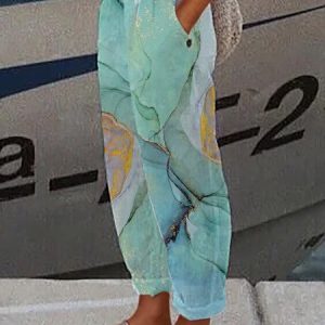 Tie Dye Pants, Pants, color:Green|size:XXL, JustFashionNow