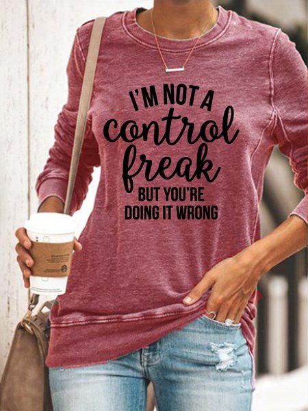 Casual Text Letters Regular Fit Crew Neck Sweatshirt, Sweatshirts & Hoodies, color:Rose Gold|size:3XL, JustFashionNow
