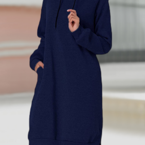 Casual Hoodie Plain Hoodie, Hoodies & Sweatshirts, color:Navyblue|size:XXL, Noracora