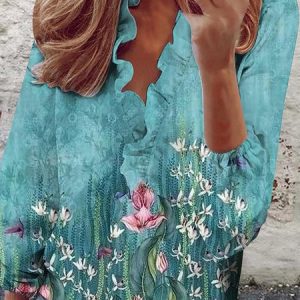 Loose Casual Blouse, Shirts & Blouses, color:As Picture|size:XXL, JustFashionNow