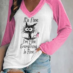 Loose Cartoon Casual T-Shirt, T-Shirts, color:Pink|size:XXL, JustFashionNow
