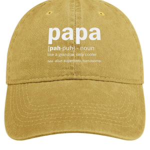 Men's Papa Like A Grandpa Only Cooler See Also Superhero Handsome Funny Adjustable Denim Hat, Men's Hats, Lilicloth.com