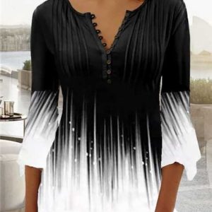 Casual Buckle Top, Shirts & Blouses, color:Black|size:XXL, JustFashionNow