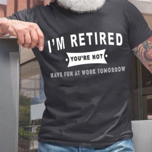 Funny Retirement Gift Retired Crew Neck T-shirt, color:Deep Gray|size:3XL, Lilicloth.com