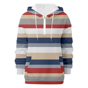 Casual Hoodie Striped Hoodie, Hoodies & Sweatshirts, color:Multicolor|size:5XL, Noracora