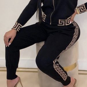 Casual Plain Mid Waist Regular Fit Sweatpants, Pants, color:Black|size:XXL, Stylewe