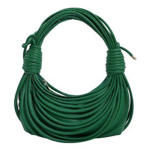 Thin Strips Braided and Knotted Personality Underarm Bag Messenger Bag, Women's Bags, color:Green|size:One-size, JustFashionNow
