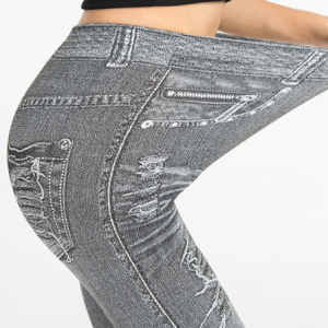 Skinny High Stretch Leggings, Leggings, color:Gray|size:XXL, JustFashionNow