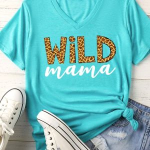 Women's Wild Amam Pet Matching T-Shirt, color:Blue|size:3XL, Lilicloth.com