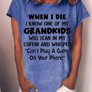 Casual Text Letters Crew Neck Short Sleeve T-shirt, T-shirts, color:Blue|size:3XL, catalog Noracora shop