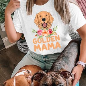 Lilicloth X Funnpaw Women's Golden Mama T-Shirt, color:White|size:L, Lilicloth.com