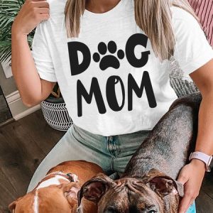 Lilicloth X Funnpaw Women's Dog Mom T-Shirt, color:White|size:L, Lilicloth.com