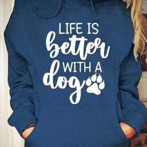 Loose Casual Hoodie Text Letters Sweatshirt, Sweatshirts & Hoodies, color:Dark Blue|size:XXL, JustFashionNow