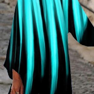 Casual Ombre Crew Neck Regular Fit Shirt, Shirts & Blouses, color:Color4|size:3XL, JustFashionNow
