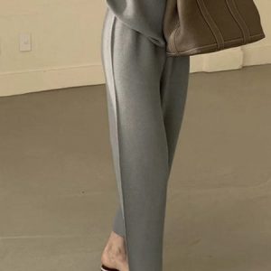 Daily Regular Fit Simple Casual Pants, Pants, color:Gray|size:XXL, Stylewe