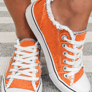 Halloween Orange Fringe Espadrilles, color:Orange|size:43, Lilicloth.com