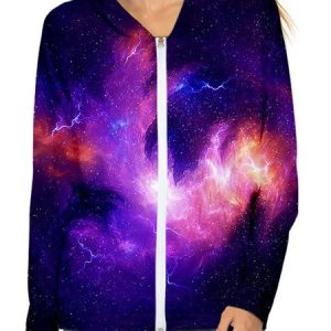 Ethnic Loose Regular Sleeve Printing Starry Sky Jacket, Jackets, color:Purple|size:3XL, JustFashionNow