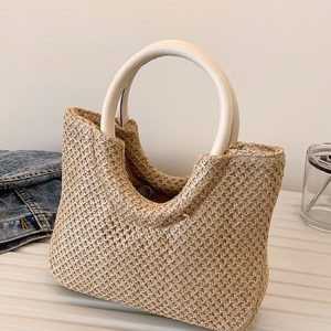 Casual Large Capacity Portable Straw Bag Women's, Women's Bags, color:Beige|size:One-size, JustFashionNow