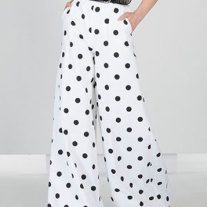 Loose Urban Fashion Long Pants Wide leg pants, Pants, color:White|size:XS, Stylewe