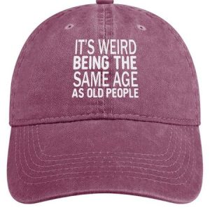 Men's Funny ItвЂ™s Weird Being The Same Age As Old People Text Letters Adjustable Denim Hat, Men's Accessories, Lilicloth.com