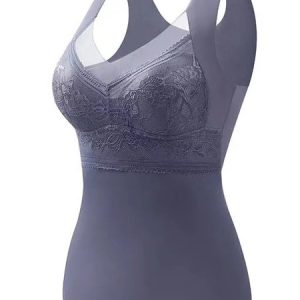 Traceless Latex Push Up Sports Bra Fit Comfortable Bra & Bralette, Bra & Bra Sets, color:Gray|size:4XL, JustFashionNow