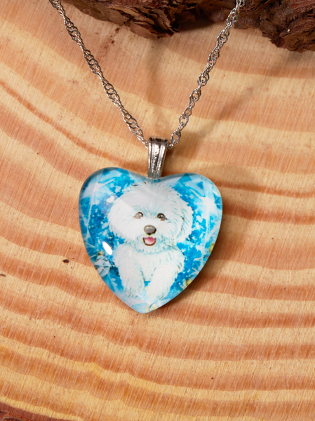 JFN Crystal Animal Dog Necklace, Necklaces, color:White|size:One-size, JustFashionNow