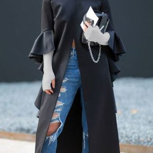 Crew Neck Urban Regular Fit Color Block Shirt, Blouses and Shirts, color:Black|size:XXL, Stylewe