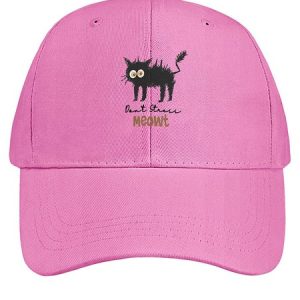 Women’s Cat Lover Don't Stress Simple Text Letters Cotton Adjustable Hat, color:Pink|size:One-size, Lilicloth.com