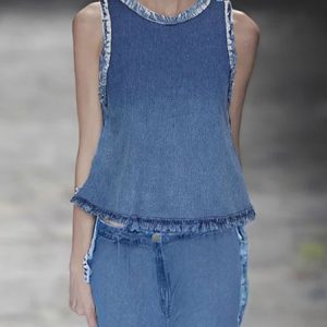 Crew Neck Plain Loose Tank Top, Tanks and Camis, color:Blue|size:XXL, Stylewe