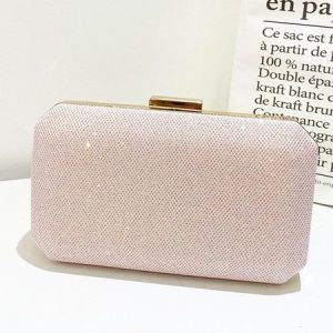 Elegant Embossed Plaid Ladies Clutch Party Banquet, Women's Bags, color:Light Pink|size:One-size, JustFashionNow