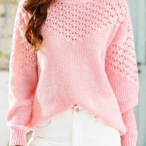 Plain Casual Crew Neck Sweater, Sweaters, color:Black|size:XXL, JustFashionNow