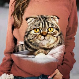 Casual Animal Regular Fit Sweatshirt, Sweatshirts & Hoodies, color:Red|size:XXL, JustFashionNow