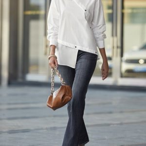 Urban Others Plain Regular Fit Blouse, Blouses and Shirts, color:White|size:XS, Stylewe