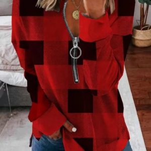 Christmas Xmas Long Sleeve Printed Top Tunic Sweatshirt, Hoodies & Sweatshirts, color:As Picture|size:XXL, Noracora
