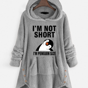 Casual Hooded Text Letters Hoodie, Hoodies & Sweatshirts, color:Light Gray|size:XXL, Noracora
