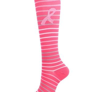 Pink Ribbon Plaid Muscle Pressure Relief Support Socks, Socks, color:Color6|size:XL, JustFashionNow