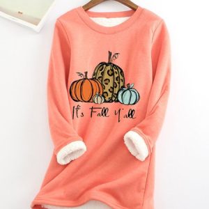 Casual Crew Neck Halloween Sweatshirt Fleece, Hoodies & Sweatshirts, color:Light Orange|size:5XL, Noracora