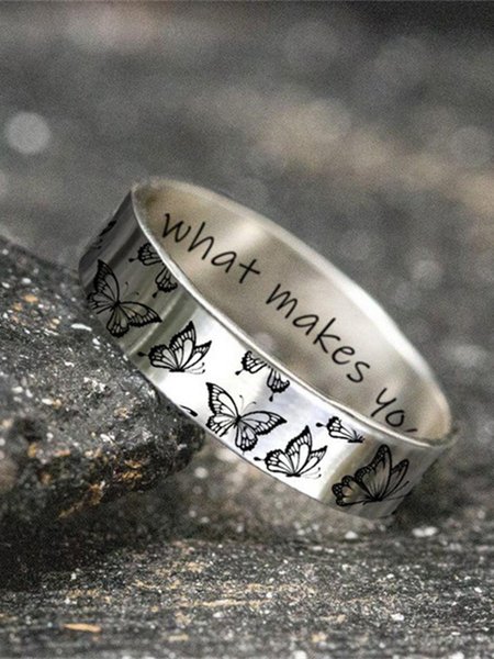 Do What Makes Your Soul Shine Engraved Ring, color:Silver|size:10, Lilicloth.com