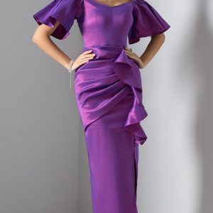 Party Plain Tight Vintage Dress, Maxi Dresses, color:Purple|size:XXL, Stylewe