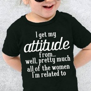 Cute Kids I Get My Attitude From My Mom, color:Black|size:10-11Years, Lilicloth.com