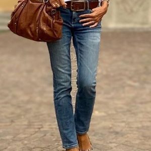 Denim Plain Jeans, Jeans, color:Blue|size:XXL, JustFashionNow