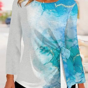Casual Abstract Crew Neck T-Shirt, T-Shirts, color:Color13|size:3XL, JustFashionNow