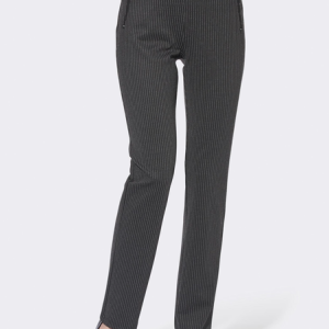 Women's Regular Fit Plaid Fashion Pants, Pants, color:Black|size:XXL, JustFashionNow