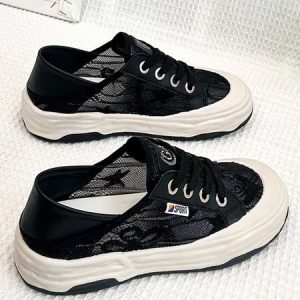 Star Mesh Breathable Sneakers, Sneakers, color:Black|size:40, JustFashionNow