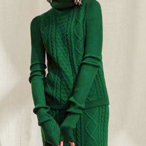 Elegant Plain Long Sleeve Regular Fit Sweater, Pullovers, color:Green|size:XXL, Stylewe
