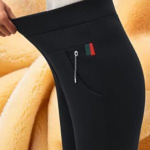 Casual Plain Pocket Stitching Natural Ankle Pants Legging, Leggings, color:Black|size:4XL, Noracora