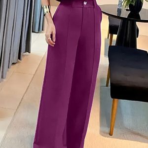 Urban Plain Regular Fit Fashion Pants, Pants, color:As Picture|size:XXL, Stylewe